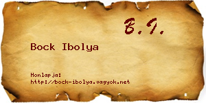 Bock Ibolya névjegykártya
